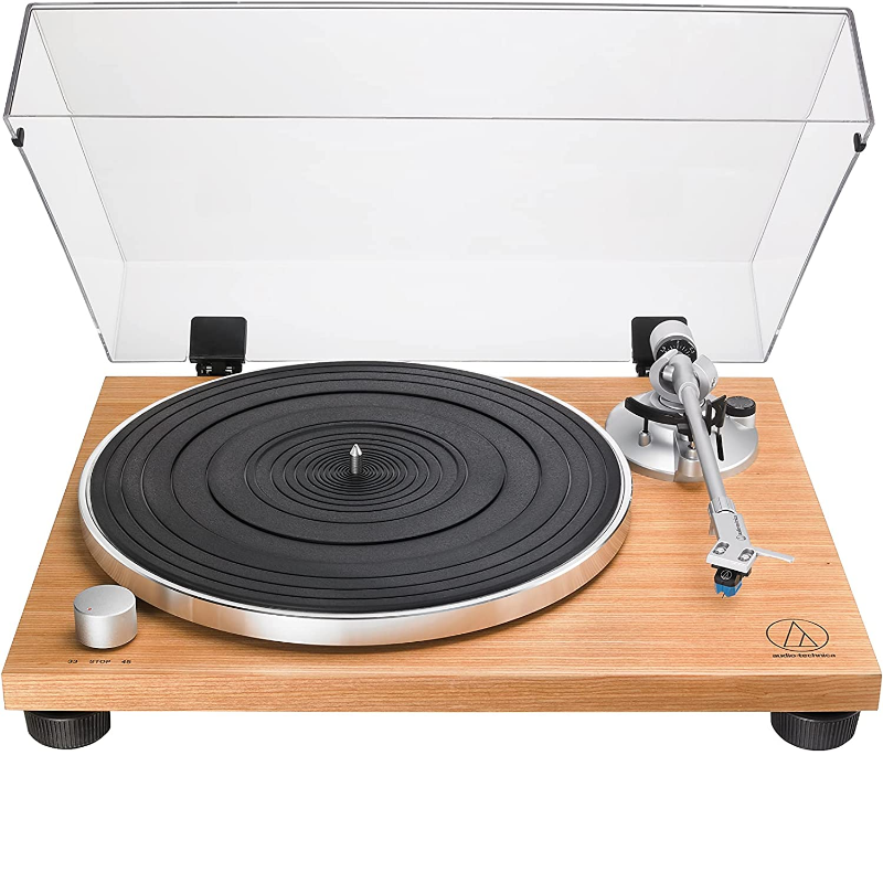 Audio-Technica AT-LPW30TK | Tocadiscos de Audio-Technica, este tocadiscos portátil de madera de teca marrón o negra es un tocadiscos especializado en reproducir tus discos de vinilo, por eso es de muy alta calidad y fiabilidad. Uno de los tocadiscos con mejor calidad y sonido del mercado.