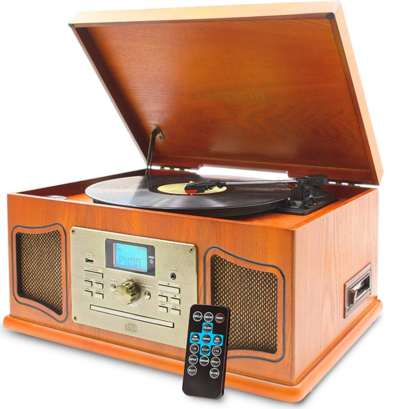 Lauson XVI11 | Equipo de música tocadiscos vintage, tocadiscos de madera con equipo de música con discos de vinilo, CD, cassette, radio, MP3, USB, bluetooth. Descripción, opiniones y fotos de este tocadiscos vintage de Lauson.